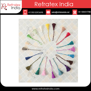 Glandes en jute et coton colorées pour rideaux et vêtements décoratifs - Product Image 5