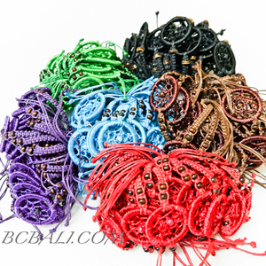 <b>Dream</b> <b>Catcher</b> Leather Hemp <b>Bracelets</b> Unique Design Balinese Handmade Women's Wholesale Price Free Shipping 300 Pieces - Product Image 6
