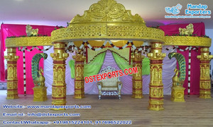 Jajasthani-Mandap de boda tradicional de Alemania, mantel de fibra de Jharonka, Radha Krishna - Product Image 4