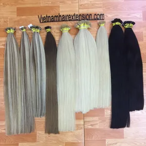 Extensiones de Cabello preconsolidadas, extensión de cabello de queratina italiana