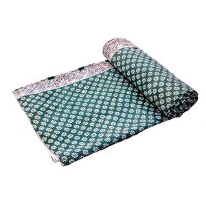 Indian Handmade Vintage Kantha Quilt Reversible Cotton <b>Blanket</b> Kantha Bedding Bed Cover Hand Weaving - Product Image 3