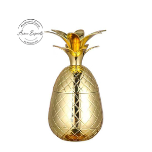 แก้วดื่มน้ำทองเหลืองสับปะรด,ขนาดมาตรฐานชุบทอง750มล. ออกแบบตามสั่งเป็นมิตรกับสิ่งแวดล้อม - Product Image 3