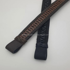 Correa de piel de encaje para todo público, brazalete de piel con diseño personalizado en la parte delantera, completamente cosida, negra o marrón Havana, hunter, en todos los tamaños - Product Image 1