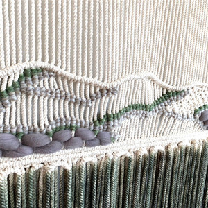 Nuevo mejor W1960 Macrame grande colgando de la pared verde Macrame decoración de la pared tapiz - Product Image 6
