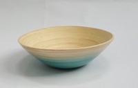 Neues Design orange blau Servier schalen Bambus Salats ch üssel hohe Qualität made in Vietnam