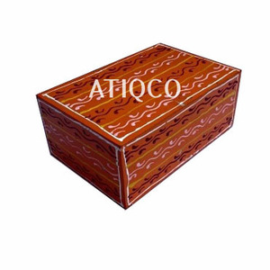 กล่องเครื่องประดับไม้อเนกประสงค์ทาสีผีเสื้อสีดอกกุหลาบ - Product Image 3