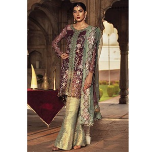 Chifoon-traje de salón de césped para fiesta de boda, traje elegante de India paquistaní, colección de eid, shalwar kameez, modelo 93, Diseño Popular - Product Image 2