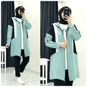 Nouvelle saison femmes été chemise pantalon T-shirt ensemble vêtements islamiques Abaya caftan musulman islamique mode turc qualité - Product Image 3