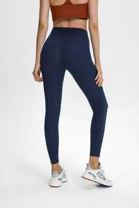 Running Workout Gym Fitness Mid Waist Yoga Pants <b>Butt</b> <b>Lifting</b> Sport Seamless Anti-Odor Spandex/Polyester Custom Logo Women OEM - Product Image 5