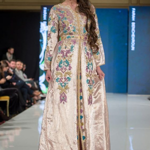 CAFTAN superbe et à la mode, robe pour fête et mariage, avec élégante perles en verre de cristal mélangées, travail en pierre, 2021 - Product Image 1