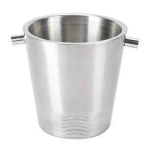 Cubo de hielo de acero inoxidable con diseño de flores en relieve de forma redonda hecho a mano - Product Image 4