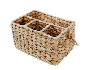 Water Hyacinth Cutlery Basket <b>Caddy</b> Holder With Handle For Home <b>Kitchen</b> best price made in Vietnam factory - Product Image 2