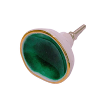 Ensemble de 3 poignées de porte en porcelaine de haute qualité, peintes à la main, blanches et noires, style zen asiatique, écologiques, autocollantes, pour usage intérieur