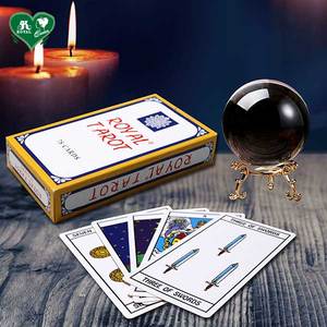 High Quality <b>Black</b> Core Paper Big Size Tarot Cards Deck with 78 Cards and Water Based Varnish - Product Image 5