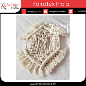 Macrame <b>Table</b> <b>Coaster</b> Bulk Supplier and Manufacture by Refratex India Made in India for Best Quality - Product Image 6