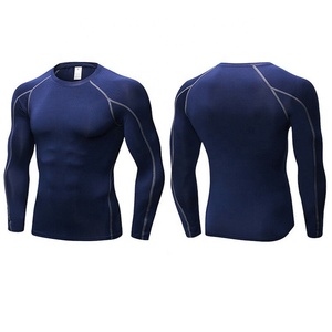 เสื้อกล้ามรัดรูปแขนยาวสำหรับผู้ชาย ผ้าทวิลล์ผสมสแปนเด็กซ์/โพลีเอสเตอร์ ใส่สบายกระชับรูปร่าง เหมาะสำหรับฤดูใบไม้ผลิ - Product Image 3