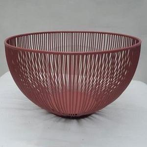 Cesta de frutas de METAL galvanizado, cesta de frutas de METAL negro, redondo, elegante - Product Image 6