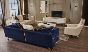 Juego de Muebles de Sala de Estar de Diseño Moderno Hechos a Medida, Sofá de Tela de Lujo, Juego de Sofás de Sala de Estar, Estilo Europeo, EE. UU., Árabe - Product Image 2