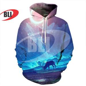 เสื้อฮู้ดแบบสวมหัวพิมพ์ซับลิเมชันสำหรับผู้ชายผ้าฟลีซผ้าฝ้ายโพลีเอสเตอร์100% ดีไซน์ตามสั่งพร้อมโลโก้แบรนด์สำหรับทุกเพศ - Product Image 5