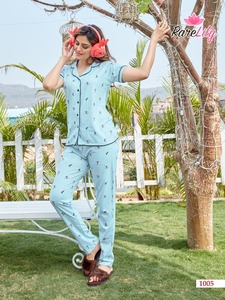 Pyjama pour femmes en coton, style 2021, deux pièces, vêtements de nuit pour adultes - Product Image 6