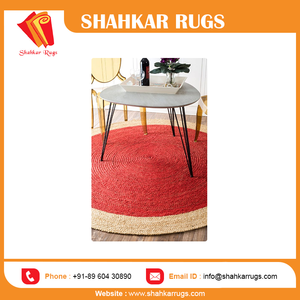 Grand tapis moderne en laine et jute Nouveau design Impression de bordure abstraite simple Décoration de porte touffetée douce pour la maison Cuisine Salon - Product Image 4