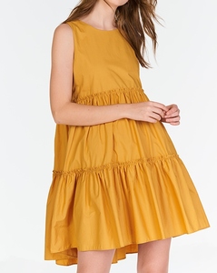 Vestido Mini Exclusivo de Verano para Mujer, 100% Lino Crepé, Cuello Redondo, Formal, Sin Mangas, Sólido, Sexy, Transpirable, Cintura Natural - Product Image 3