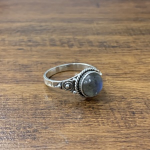 Bague de fiançailles pour femme classique en argent sterling 925 faite à la main pierre de lune exquise pierre précieuse pour les cadeaux de mariage-Made India - Product Image 5