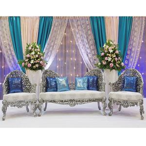 Antique Style <b>Silver</b> Wedding Sofa Set Wedding Wooden Carved <b>Silver</b> Sofa Set <b>Top</b>-quality Wedding <b>Silver</b> Sofa Set Furniture London - Product Image 1