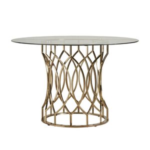 โต๊ะฐานโลหะสำหรับรับประทานอาหารทำจากอินเดียโต๊ะกาแฟกระจกใสสำหรับห้องนั่งเล่นสุดหรูในวิลล่าราคาถูกและไม่แพง - Product Image 1