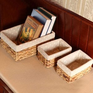 Storage Box Home Organization Water Hyacinth Box With Liner <b>Cheap</b> And Useful Product For Your Home - Product Image 6