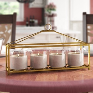 Eager Iron Glass Candle Holder - Product Image 1