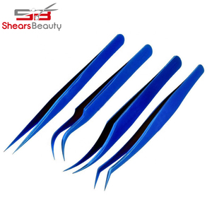 Nuevas pinzas para extensión de pestañas, pinzas rectas de acero inoxidable de colores, herramienta de Kit de maquillaje profesional - Product Image 4