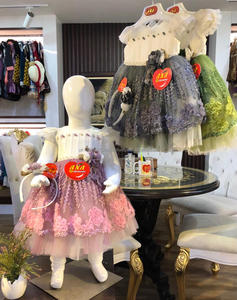 Robe de fête pour bébé fille avec bordure florale et bandeau, design fantaisie, robe occidentale, robes pour enfants - Product Image 2