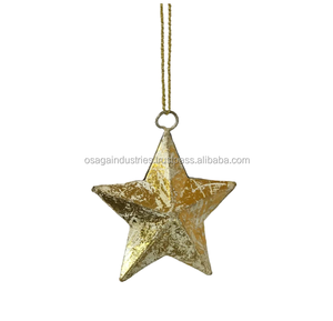 METALLIC DESIGN IRON CHRISTMAS <b>TREE</b> DECORATION BEST SELLER CHRISTMAS HANGING ORNAMENT METAL <b>STAR</b> WHITE GOLD DIY CHRISTMAS SUPPLY - Product Image 3