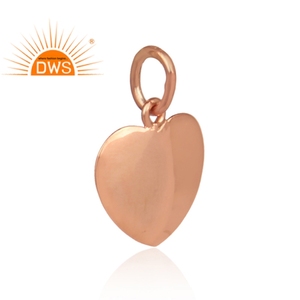 Colgante de Plata de Ley 925 con forma de corazón para mujer, joyería hecha a mano, con chapado en oro rosa de 18k - Product Image 2
