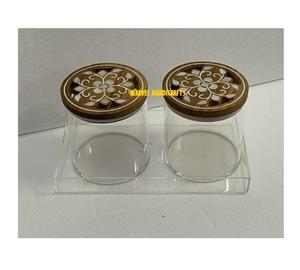 MOTHER of PEARL INLAY WOOD CRAFT <b>STORAGE</b> <b>BOXES</b> HANDICRAFTS ACRYLIC FOOD <b>STORAGE</b> & CONTAINER LUXURY GIFT for ARABIC RAMADAN EID - Product Image 1