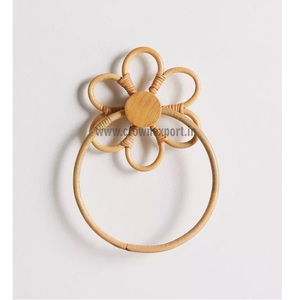 ตะขอแขวนผนังหวายธรรมชาติทรงกลม,ตะขอแขวนผนังหวายตกแต่งผนังตะขอเสื้อหวาย - Product Image 6