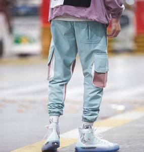 Pantalones de chándal para hombre, ropa de calle, pantalones de lino de tubo a la moda, largos, con cordón, informales, nuevos - Product Image 3