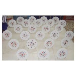 Main Marbre Sculpté Incrusté Plaque Pour Ramadan Cadeau - Product Image 1