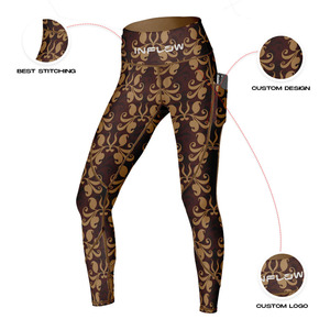 Leggings à Sublimation, nouveau Design, fabriqué au Pakistan, pour femmes, vêtements actifs, sur mesure, - Product Image 4