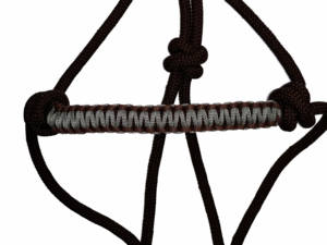 Bride de cheval en cuir gris marron réglable en corde de nylon et selles équestres licou pour l'équitation - Product Image 2