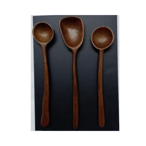 Cuchara pequeña Accesorios de cocina Cuchara de madera natural para mezclar y servir jabón Cuchara Juego de cubiertos de madera - Product Image 4