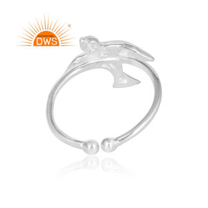 Anillo de Plata de Ley 925 con diseño de pájaro para mujer, joyería fina ajustable - Product Image 3