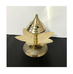 Handmade Eco-Friendly Brass Agarbatti Stand for Diwali Puja Home Fragrance with <b>Long</b> <b>Burning</b> Dripless Art <b>Candle</b> - Product Image 3