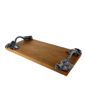 Plateau de service en bois de conception personnalisée, plat de service fait à la main d'excellente qualité, plateau de service de forme personnalisée, meilleure vente - Product Image 5