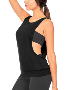 Débardeur de sport respirant pour femme, dos nageur, décontracté, pour le fitness, l'entraînement, avec côtés ouverts, grande taille, pour le yoga, la course à pied - Product Image 3