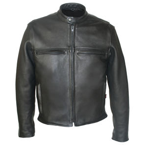 Chaqueta de invierno personalizada para hombre, ajustada, de cuero de vaca, resistente al agua, 100% de cuero, estilo informal para motocicleta, color personalizado, talla XL - Product Image 1