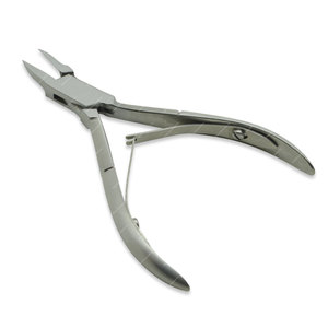 Pince à cuticules professionnelle en acier inoxydable Sharpinst 4cm argent avec logo personnalisé et emballage de sac pour extensions de cheveux - Product Image 1