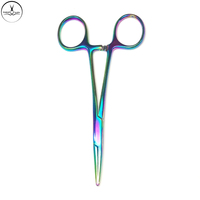 Professionele kwaliteit 12,5 cm roestvrijstalen pincetten, multicolor, recht en gebogen, voor buikpiercing, beauty, persoonlijke verzorging, Caesar.