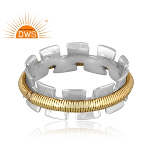 แหวนมงกุฎสปินเนอร์ทำด้วยมือเงินแท้เครื่องประดับเงิน - Product Image 1